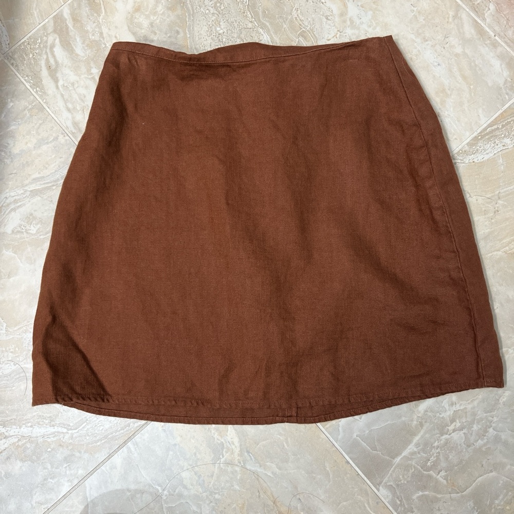 Reformation Brown A-Line Skirt